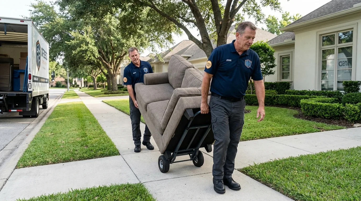 Local residential moving crew loading furniture in Wellton, AZ